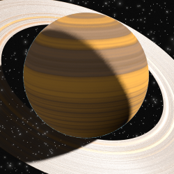 a picture i made in blender of saturn for the interactive storytelling  project